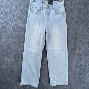 SilverTab Jeans Girls‎ 8 Light Wash Baggy Straight Leg Denim Adjustable Waist